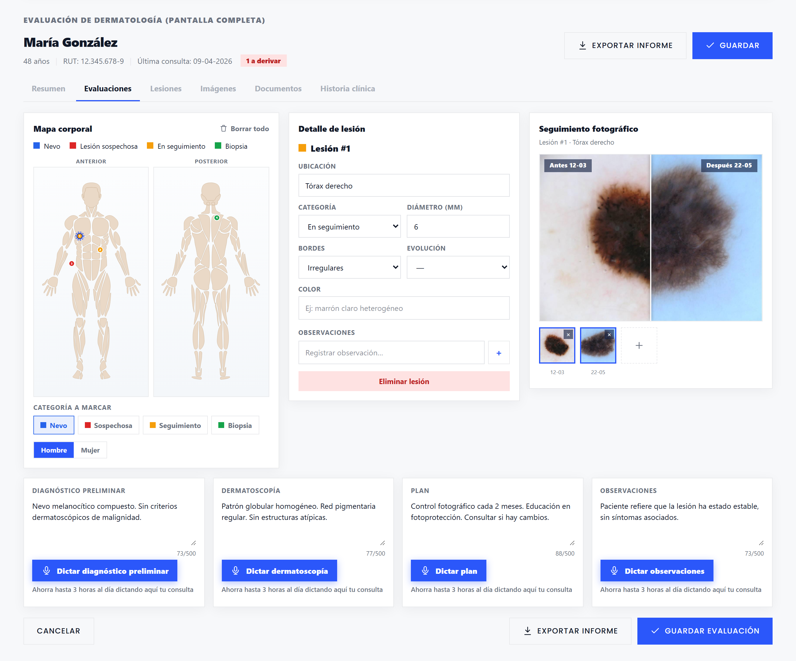 Evaluación dermatológica completa